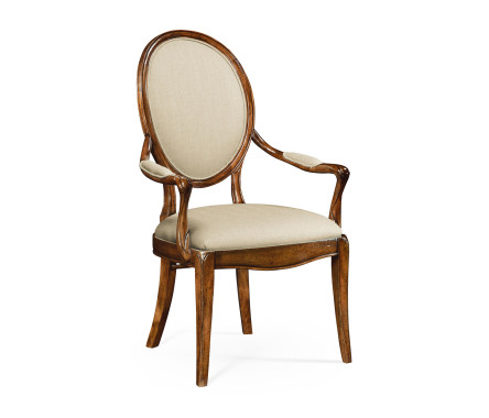 Windsor Spoon Back Upholstered Dining Arm Chair