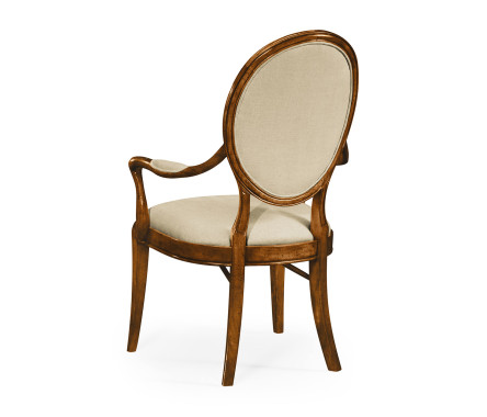 Windsor Spoon Back Upholstered Dining Arm Chair