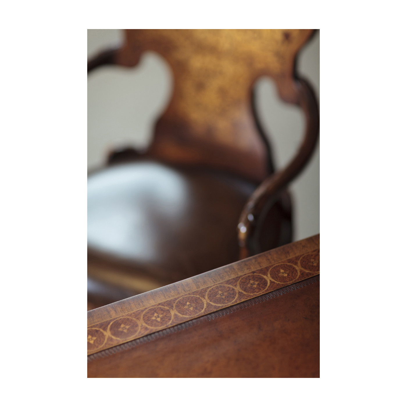 Seaweed Marquetry Arm Chair