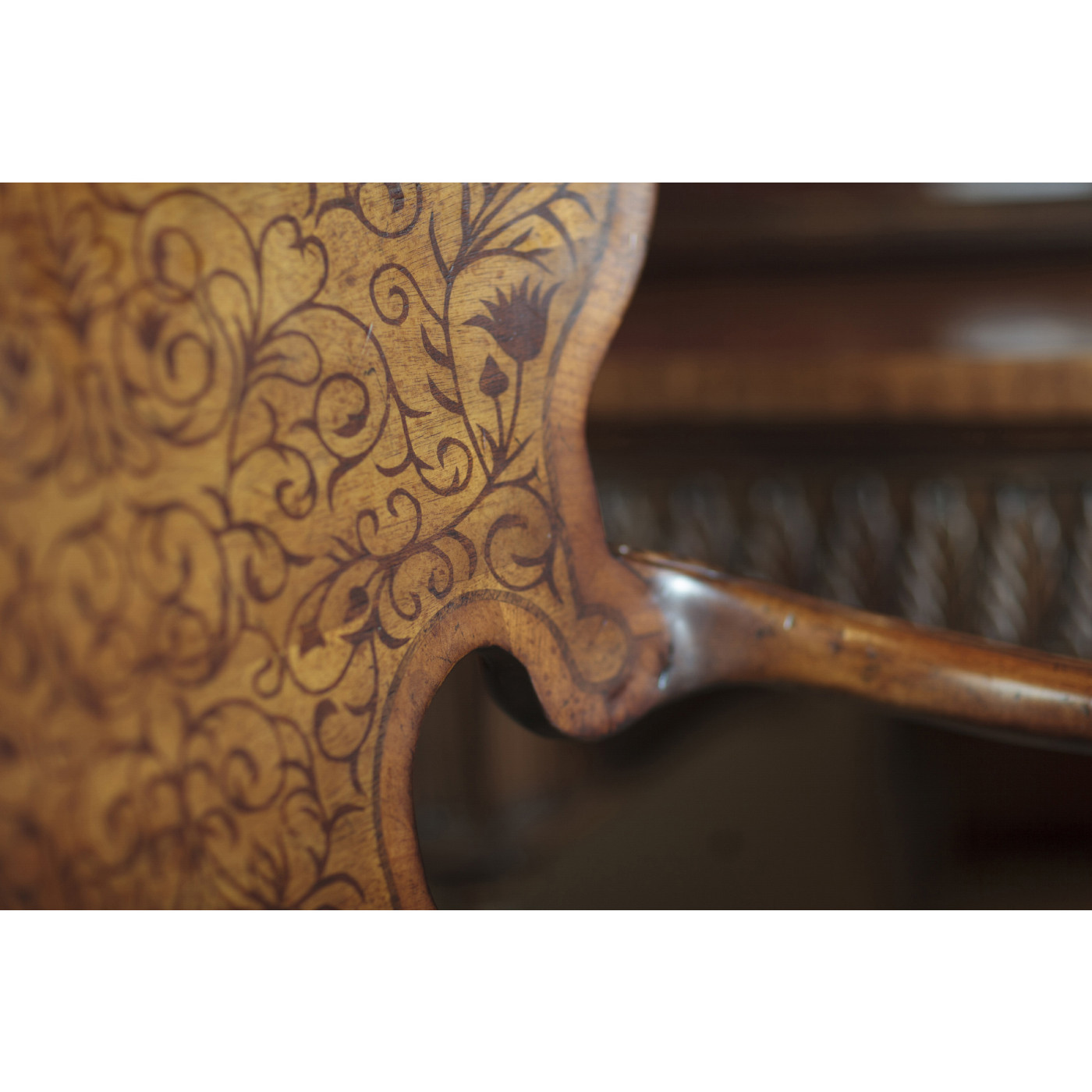 Seaweed Marquetry Arm Chair