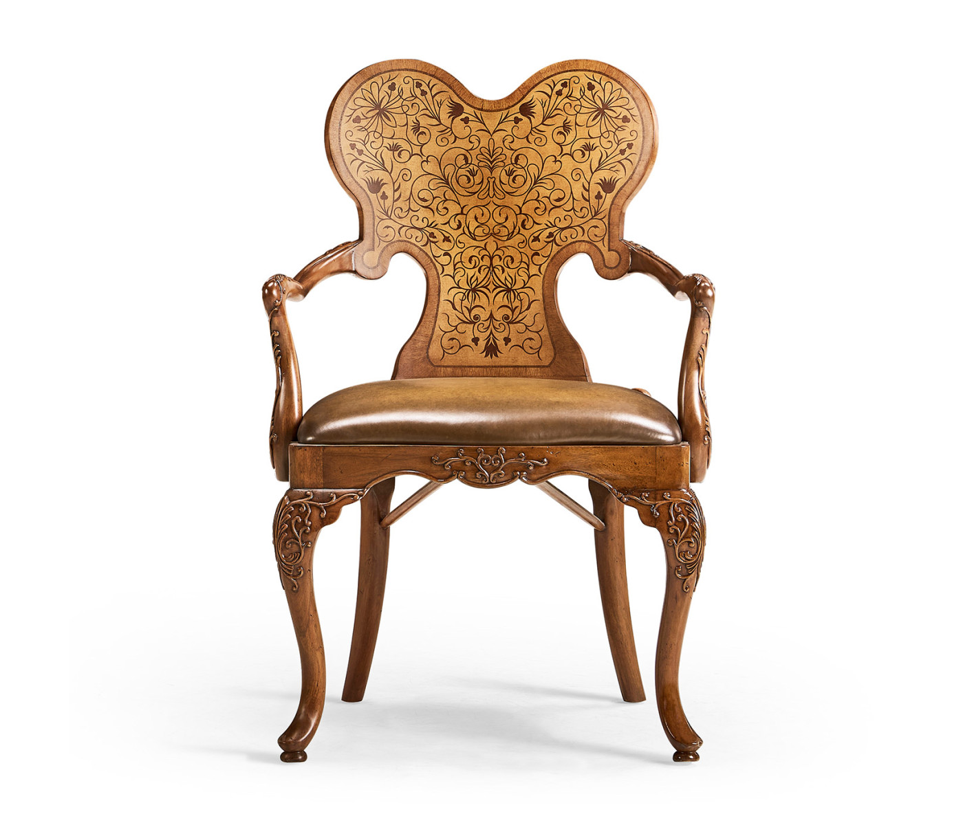 Seaweed Marquetry Arm Chair