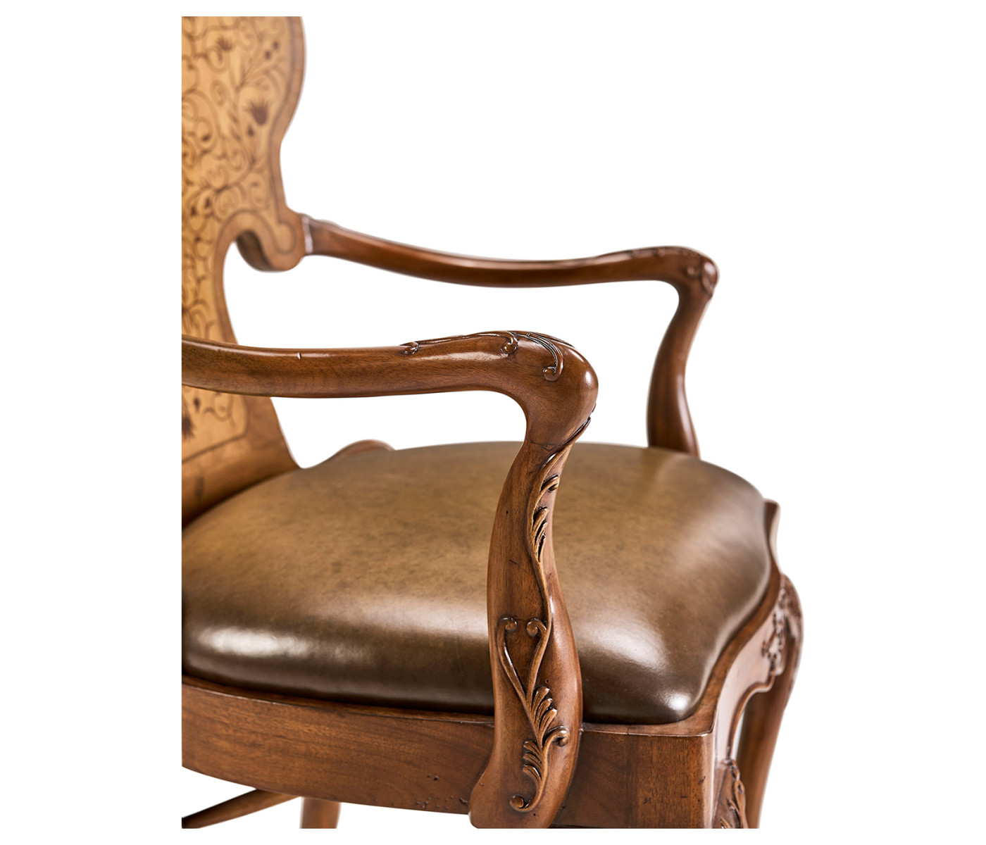 Seaweed Marquetry Arm Chair