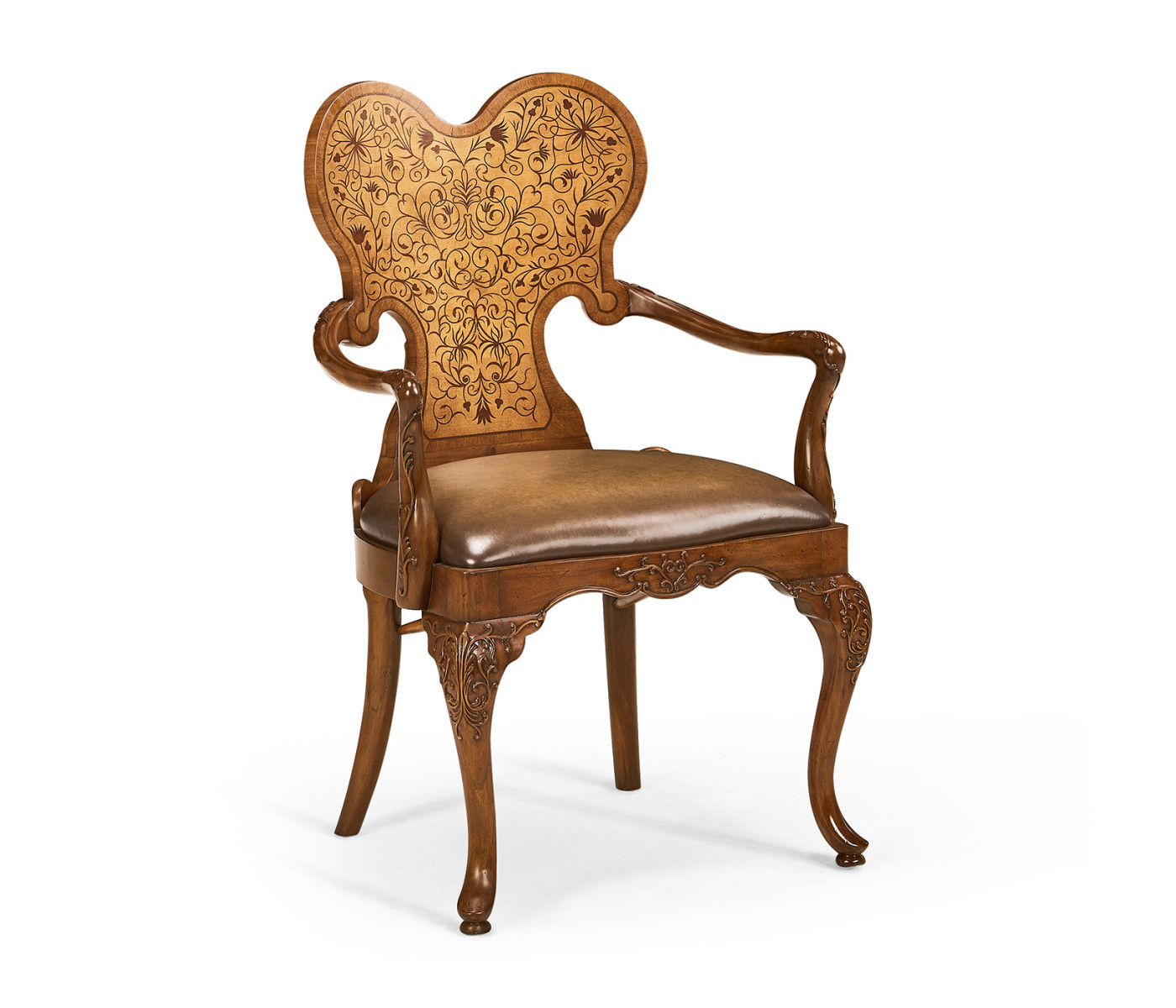 Seaweed Marquetry Arm Chair