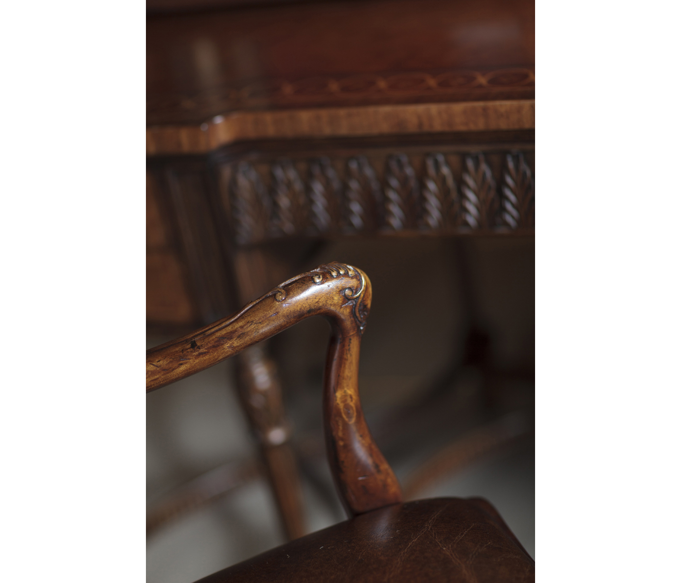 Seaweed Marquetry Arm Chair