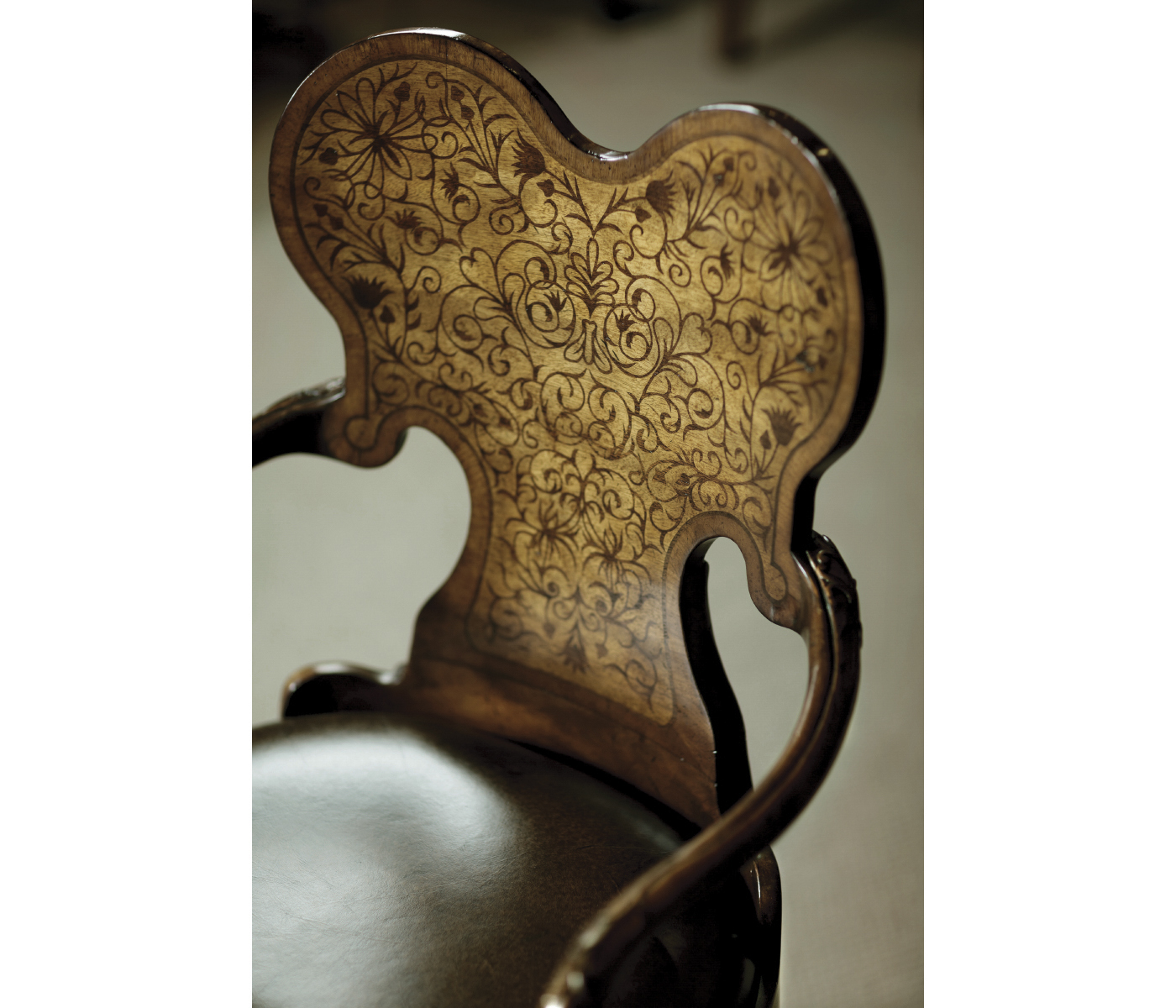 Seaweed Marquetry Arm Chair