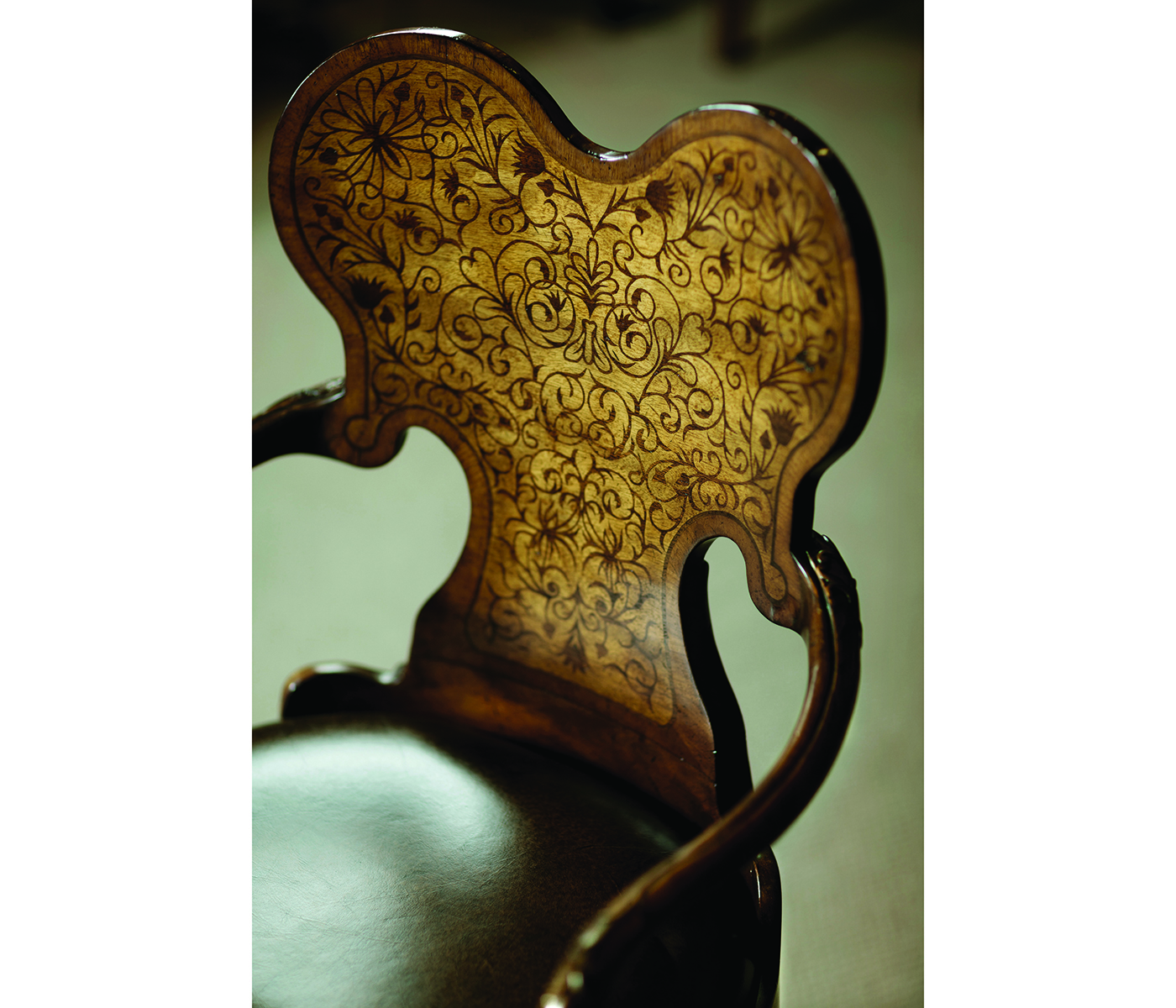 Seaweed Marquetry Side Chair