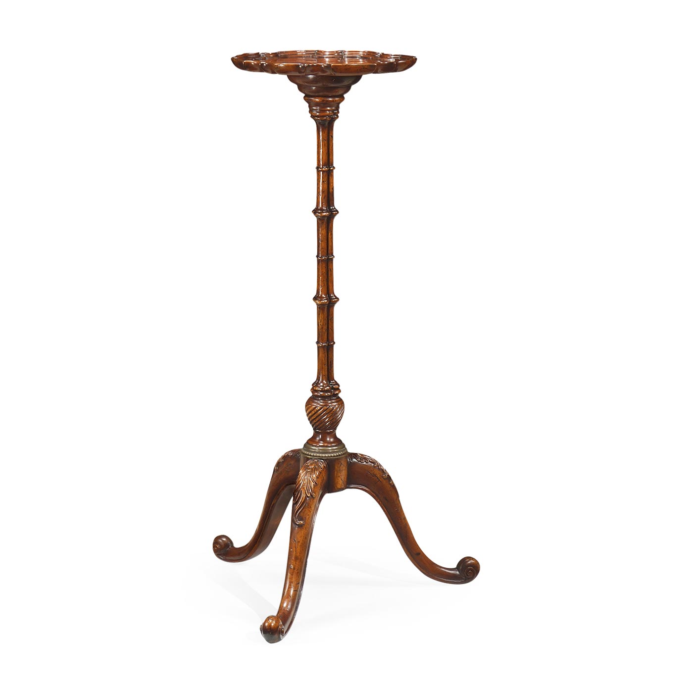 Mahogany Pie-Crust Candlestand