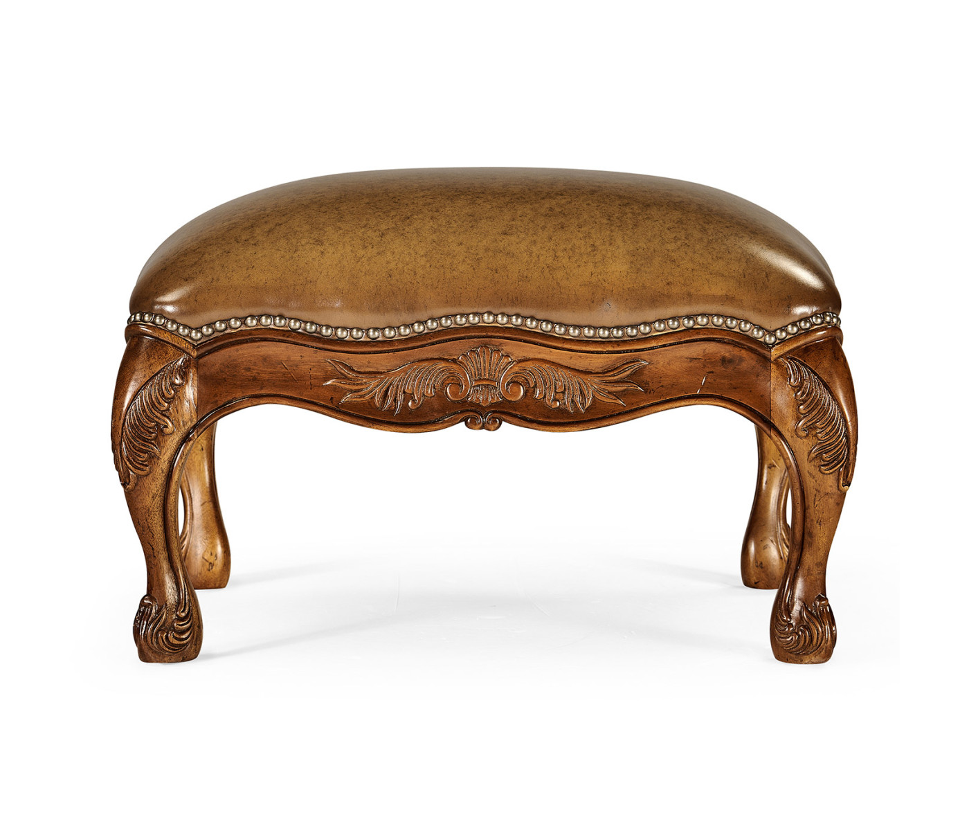 Small French Provincial Walnut Footstool