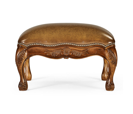 Small French Provincial Walnut Footstool