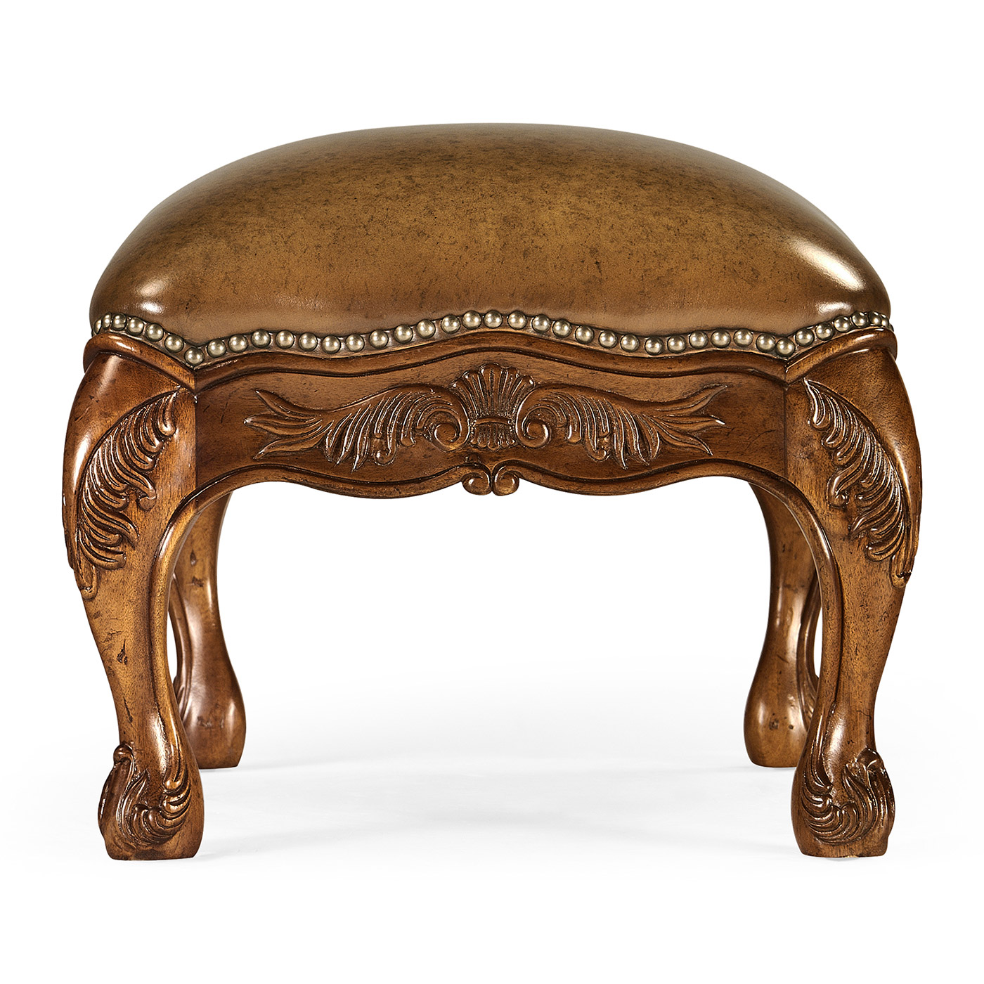 Small French Provincial Walnut Footstool