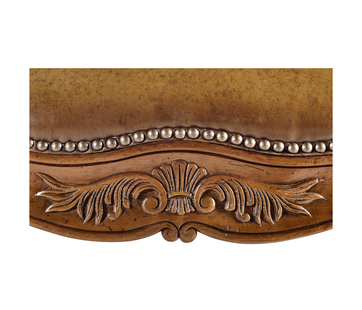 Small French Provincial Walnut Footstool
