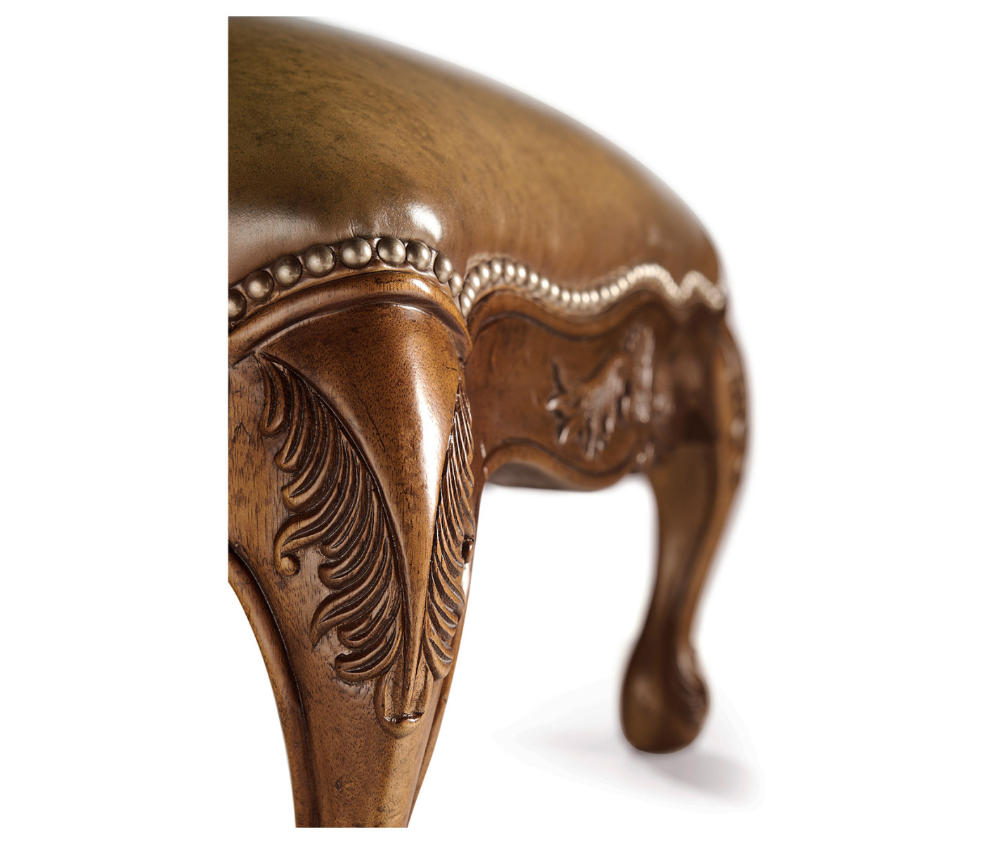 Small French Provincial Walnut Footstool