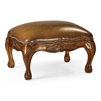 Small French Provincial Walnut Footstool