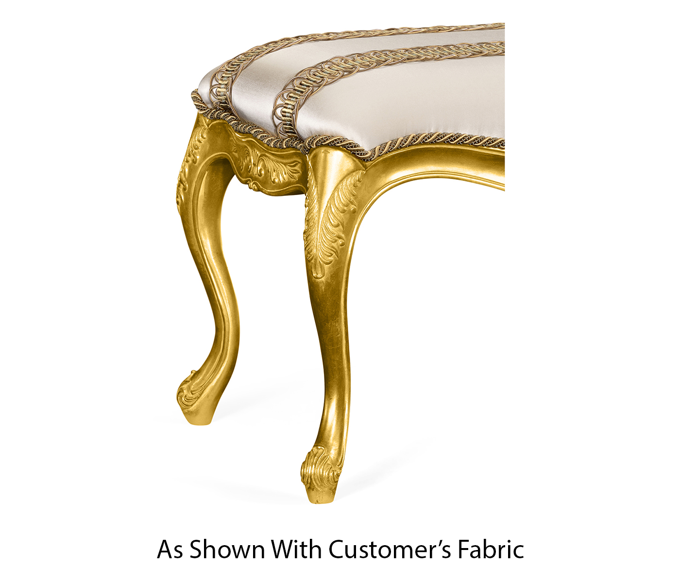 French Provincial Antique Gold Bench