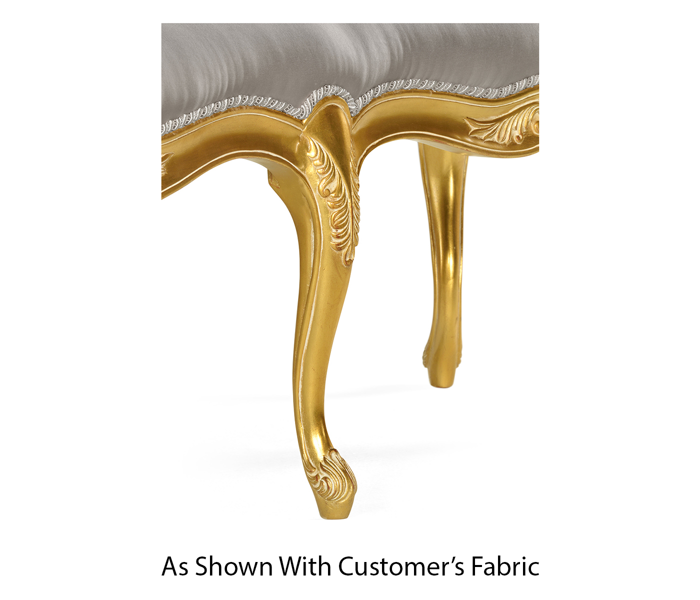 French Provincial Antique Gold Bench