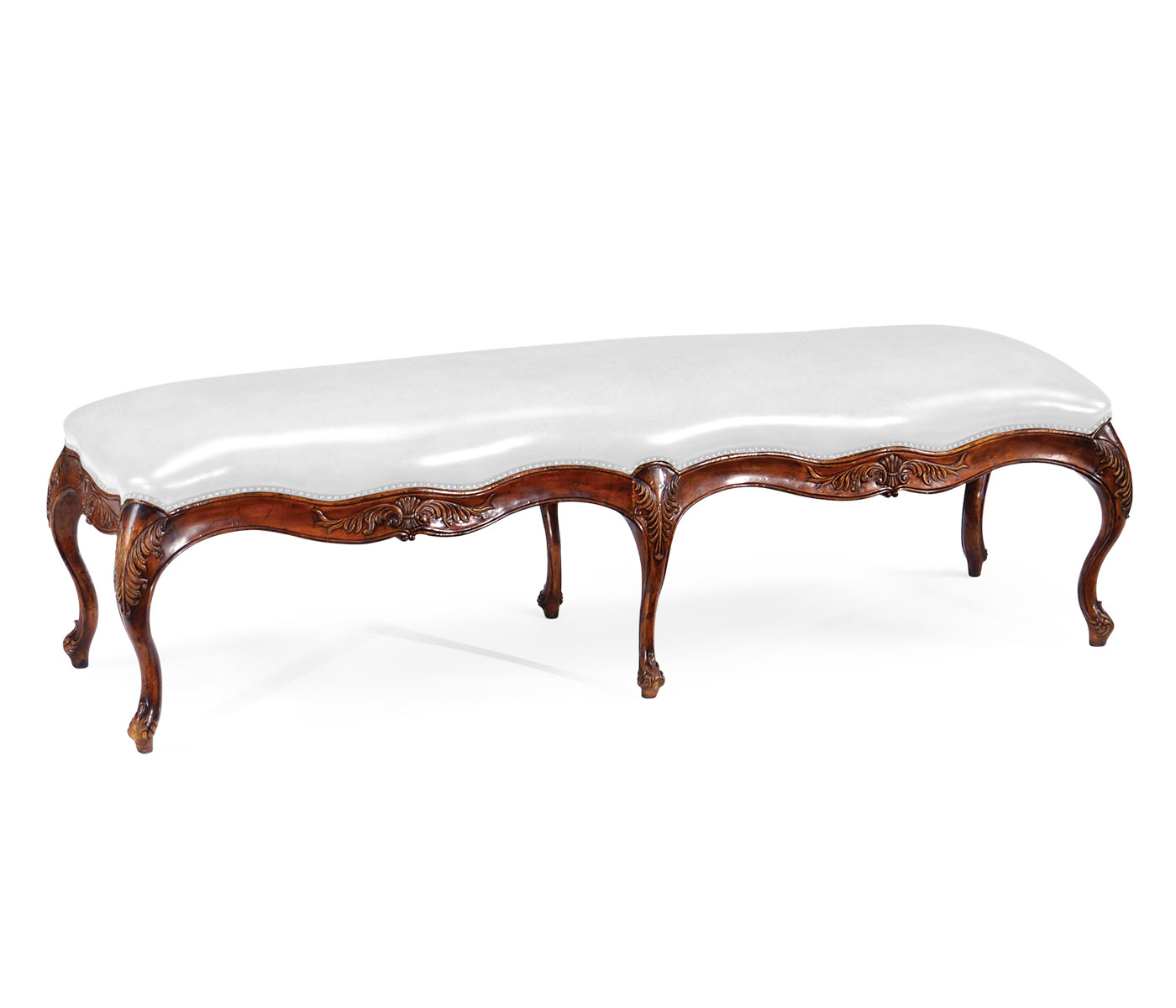 French Provincial Walnut Bench