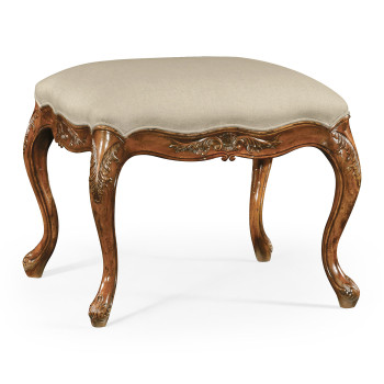 Large French Provincial Walnut Footstool