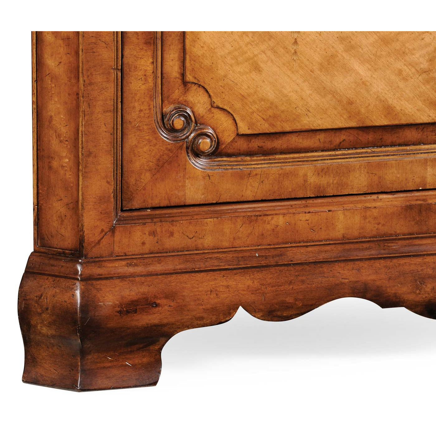 Satinwood Glazed Corner Cabinet