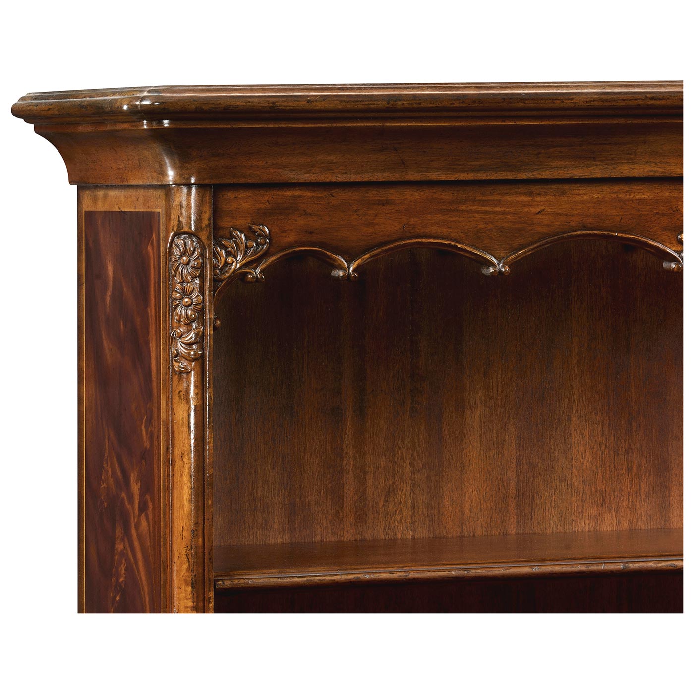 Tall Mahogany Bookcase on Chest