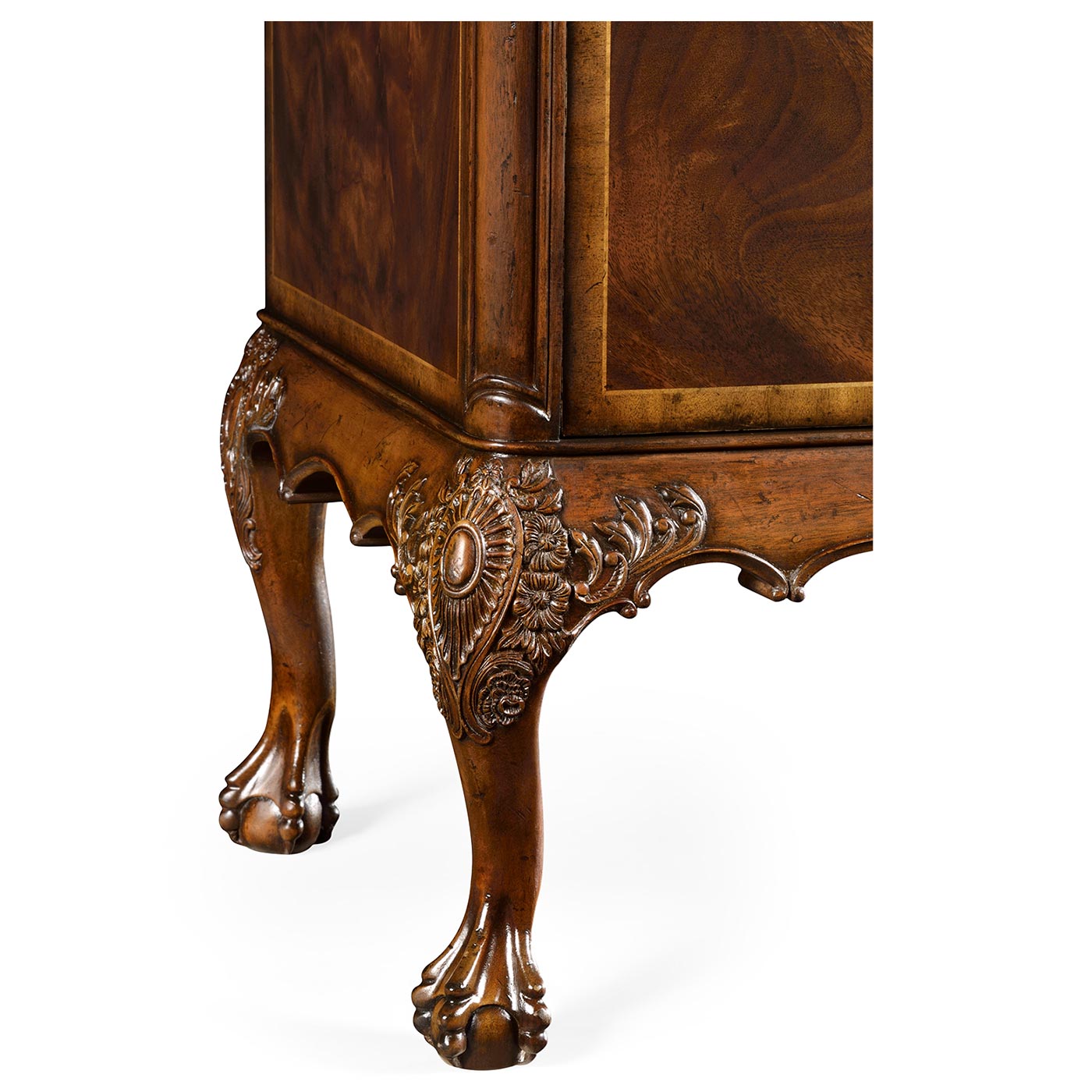 Tall Mahogany Bookcase on Chest