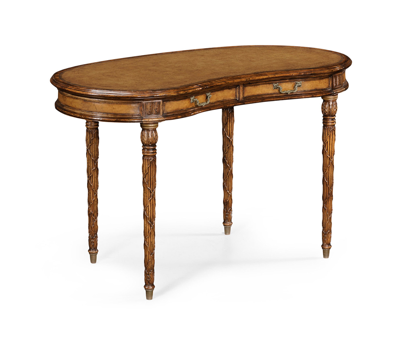 Leather kidney shaped desk