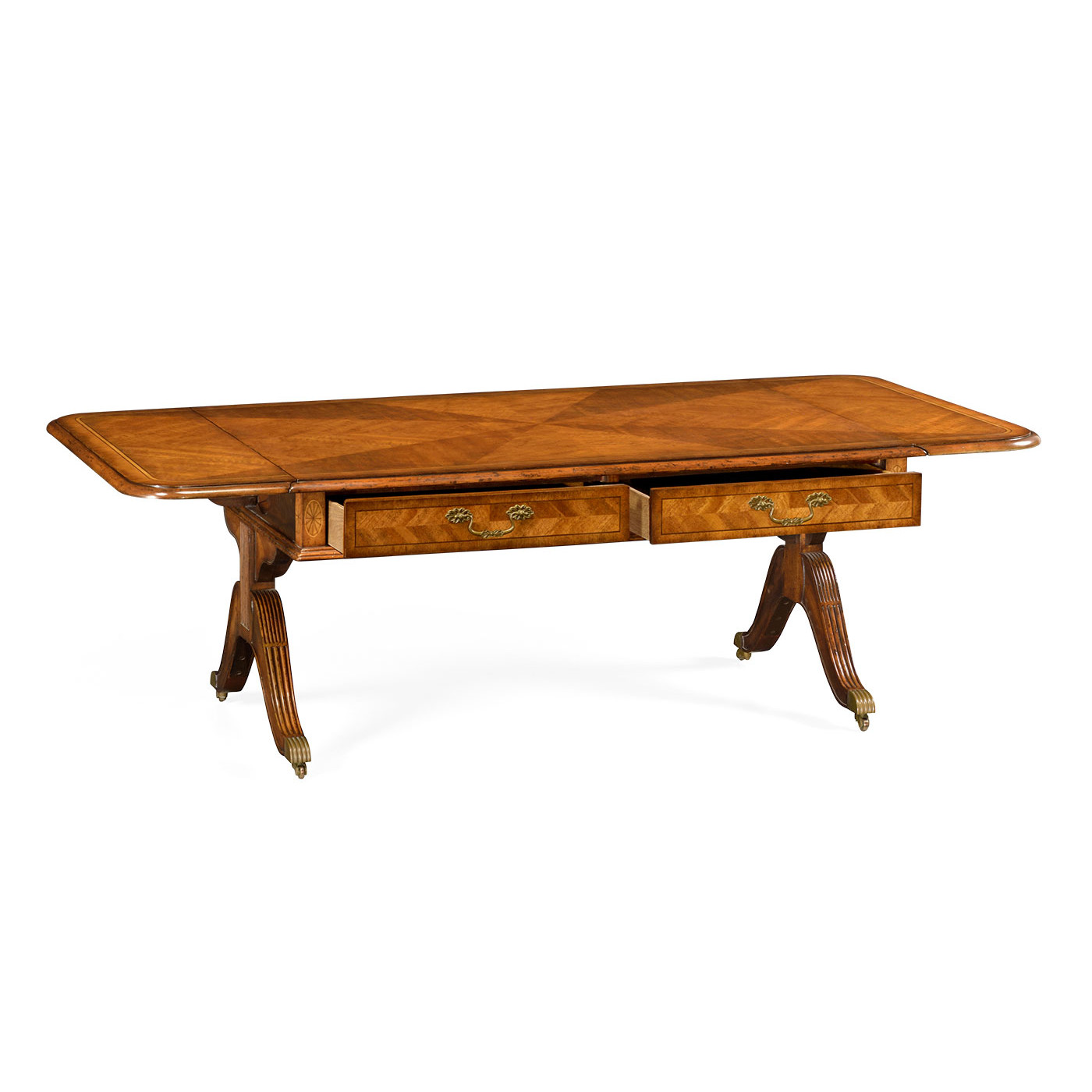 Regency satinwood folding coffee table