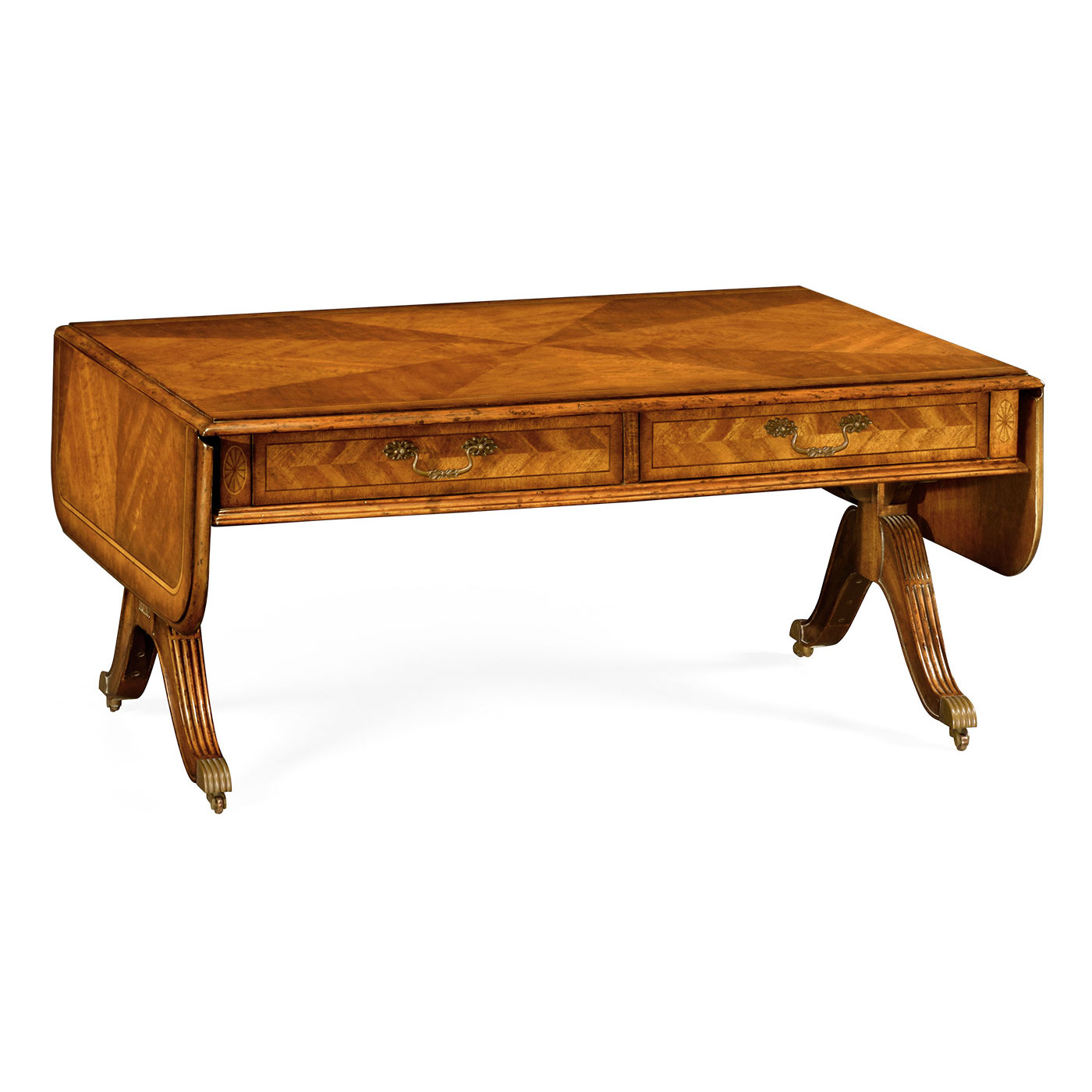 Regency satinwood folding coffee table