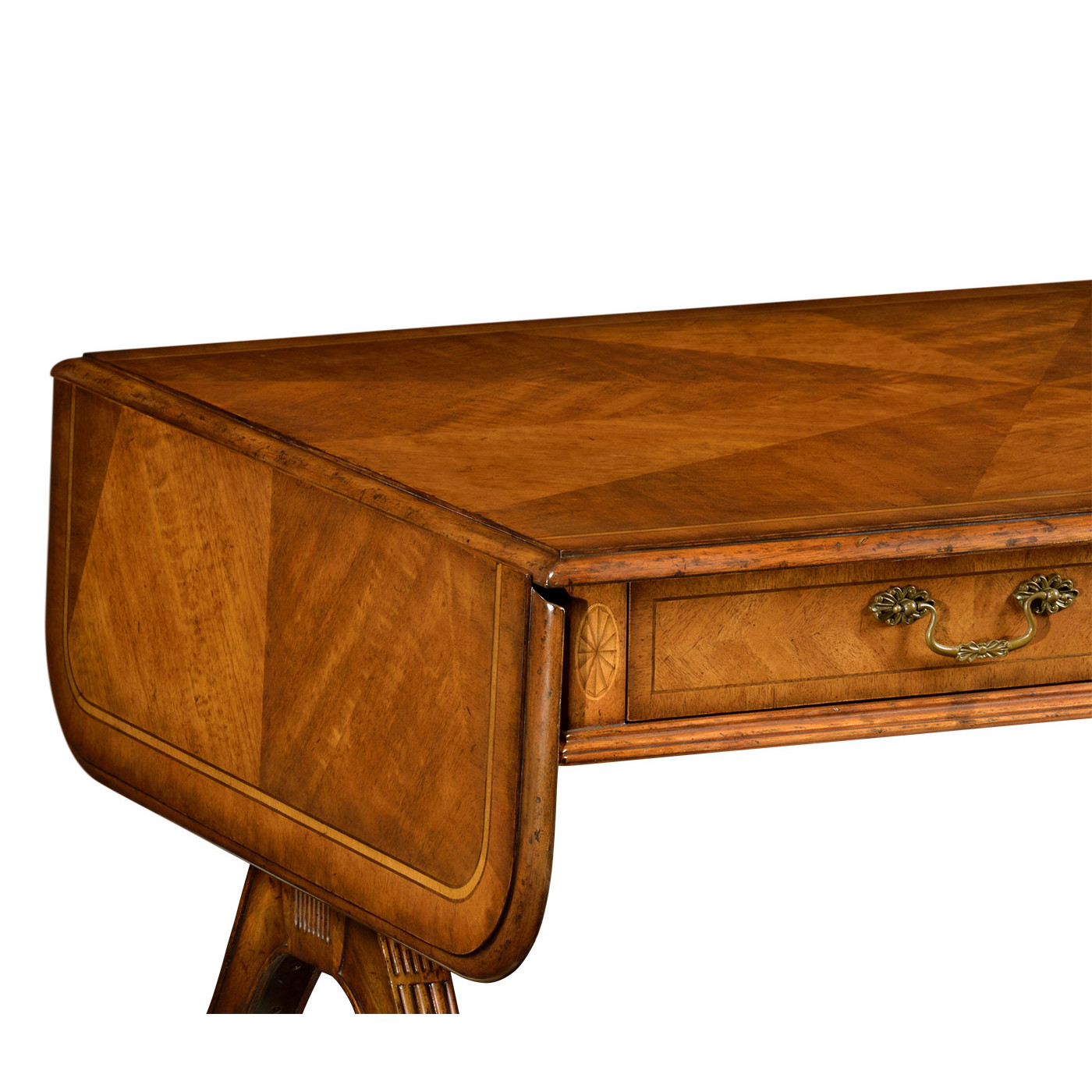 Regency satinwood folding coffee table