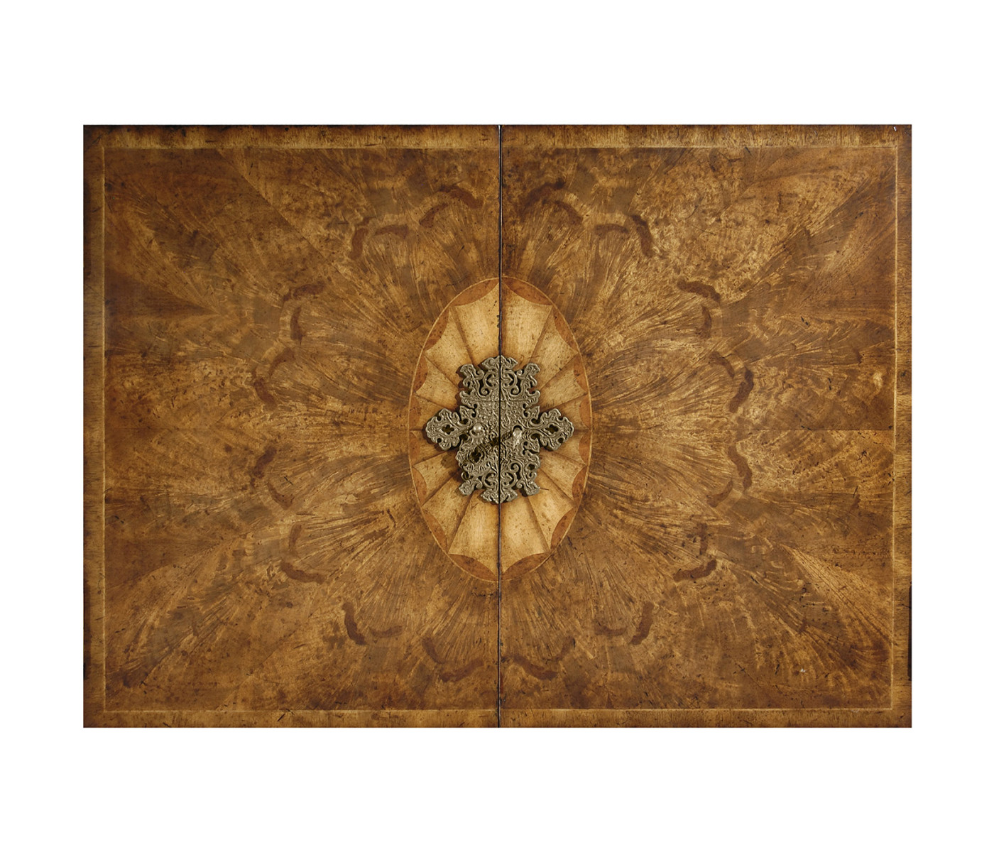 Flaming Light Walnut Side Cabinet
