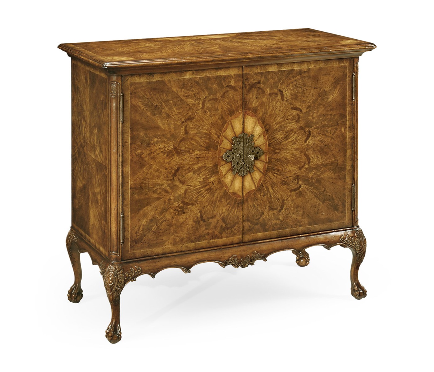 Flaming Light Walnut Side Cabinet