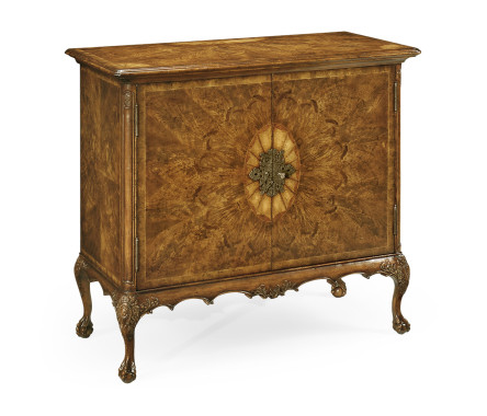 Flaming Light Walnut Side Cabinet