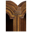 Queen Anne Light Walnut Bureau Cabinet with Glass Doors