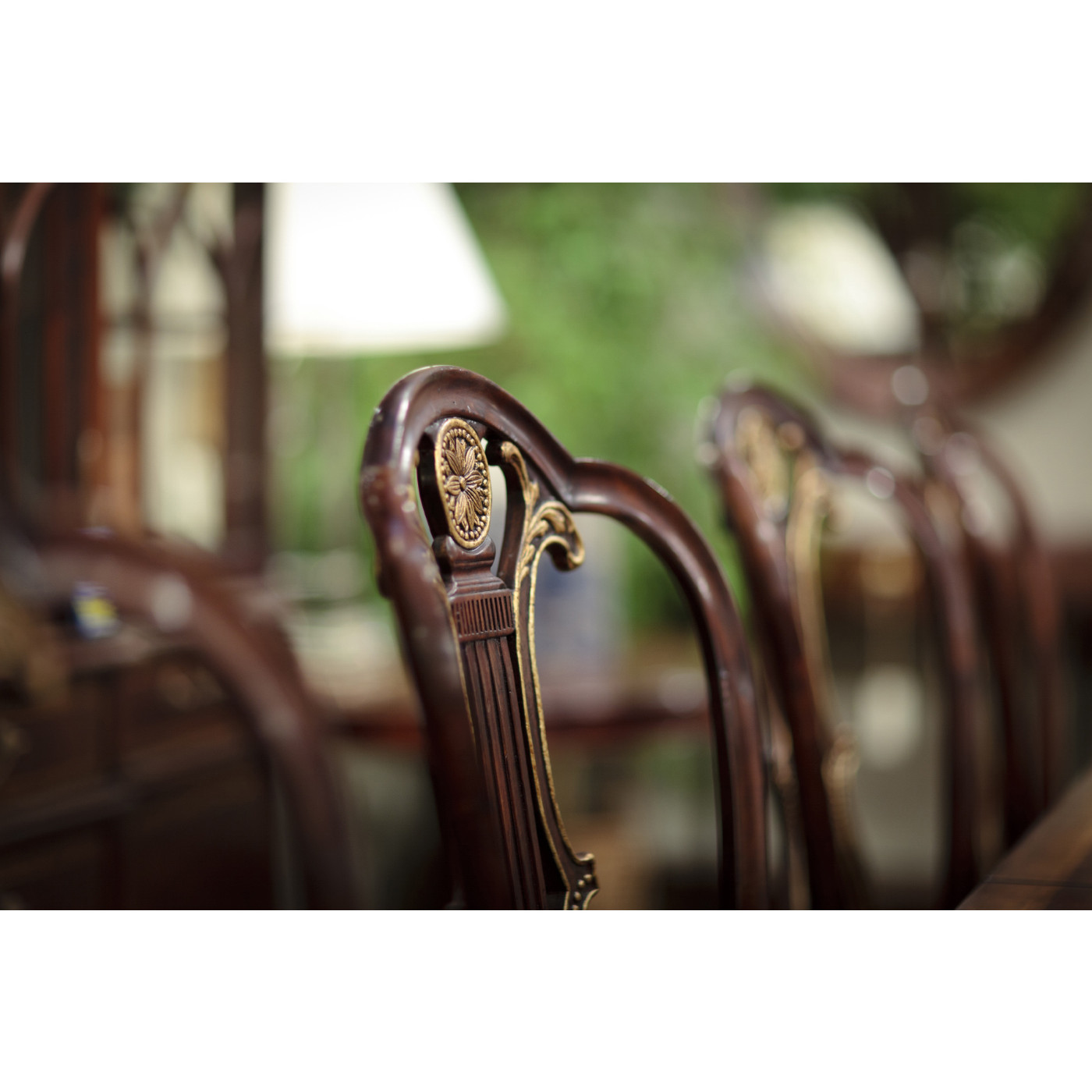 Buckingham Gilded Lyre Back Arm Chair