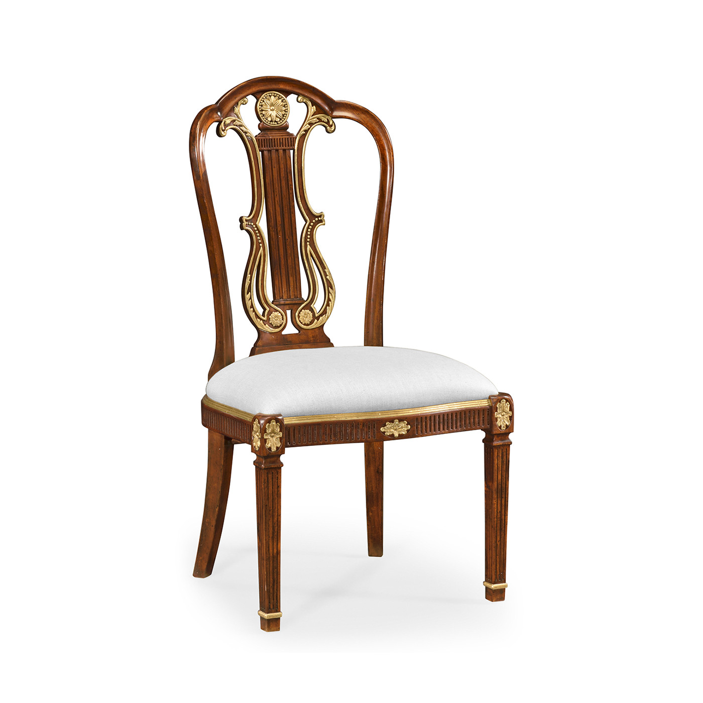 Buckingham Gilded Lyre Back Side Chair