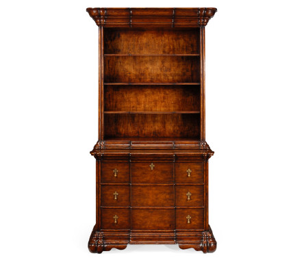 Dutch style large bookcase with drawers