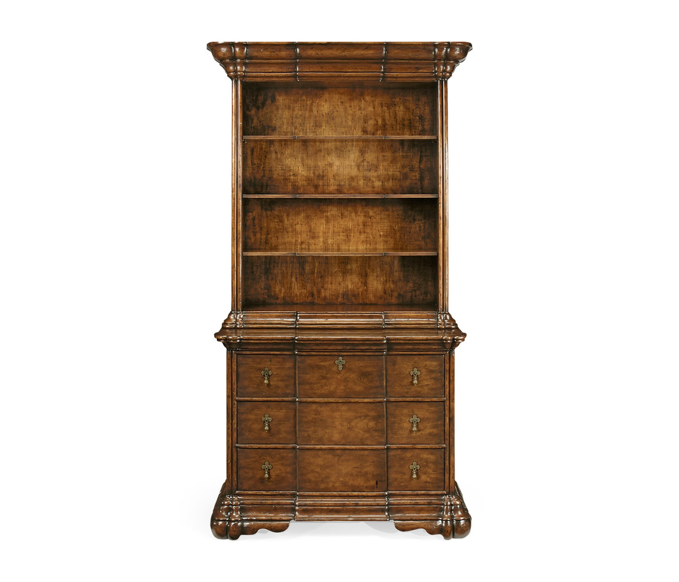 Dutch style large bookcase with drawers