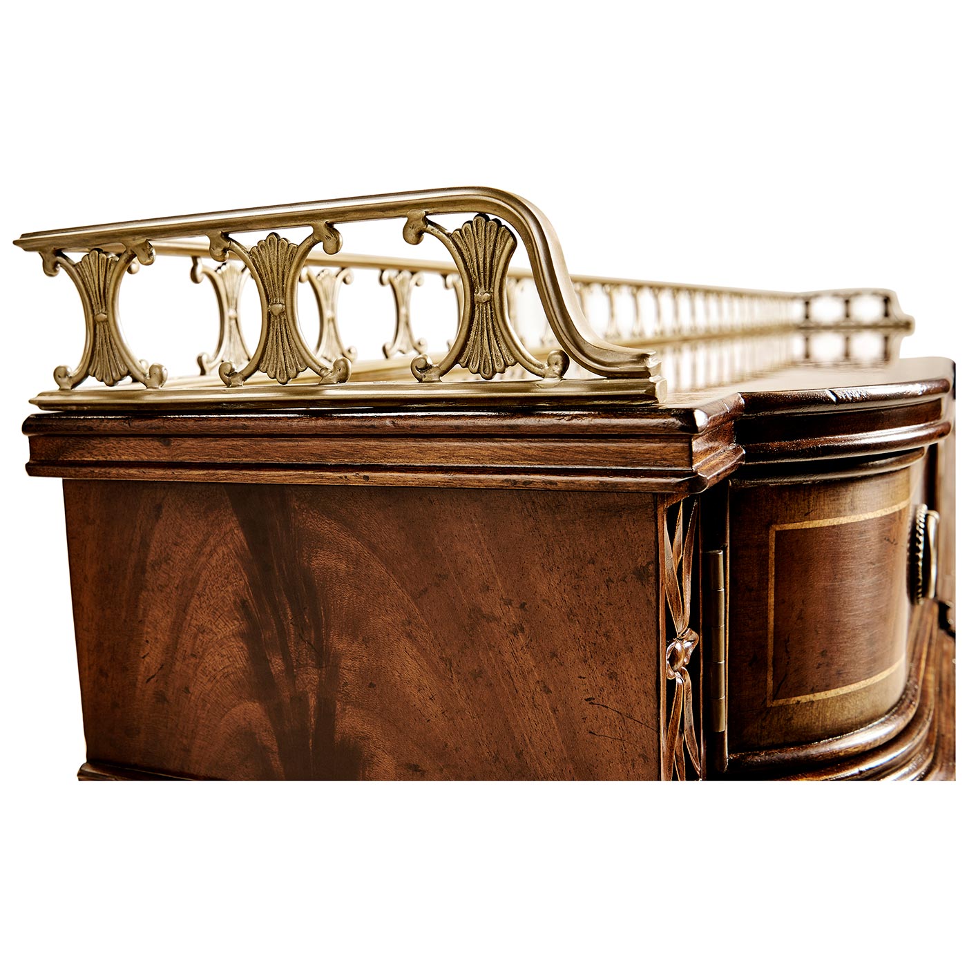 Narrow Gallery Mahogany Console Table