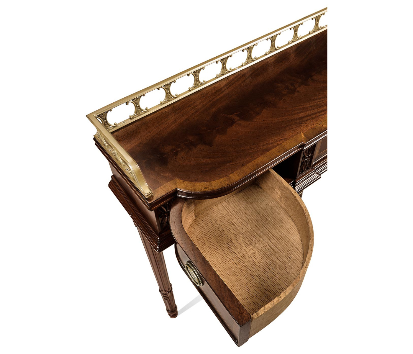Narrow Gallery Mahogany Console Table