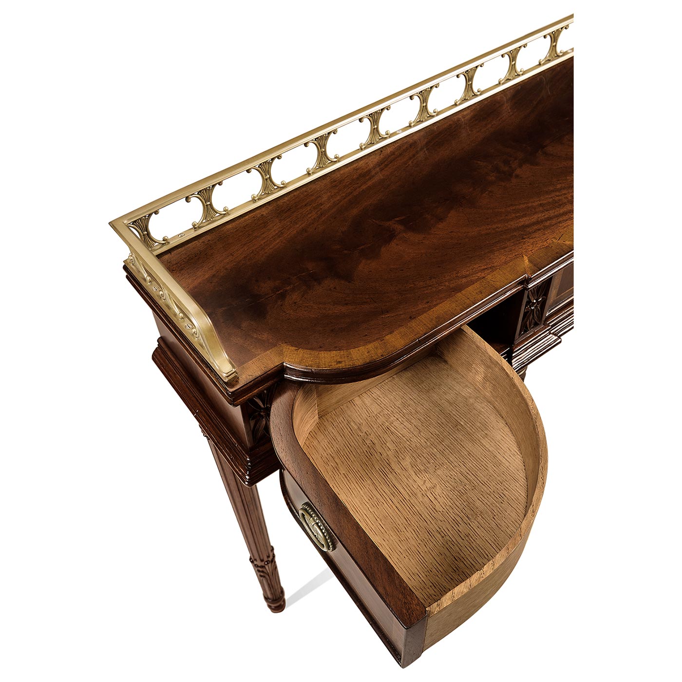 Narrow Gallery Mahogany Console Table