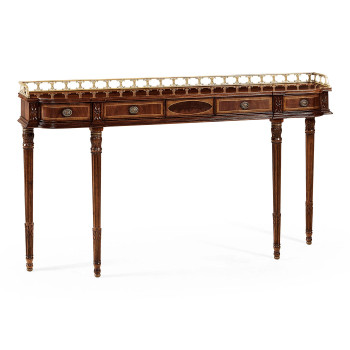 Narrow Gallery Mahogany Console Table