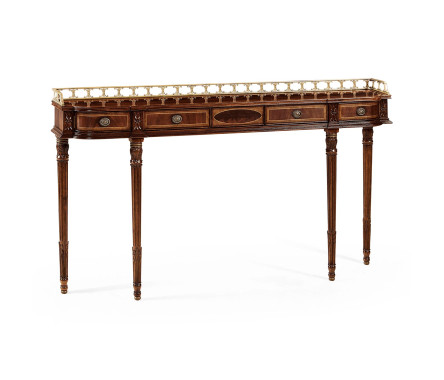 Narrow Gallery Mahogany Console Table