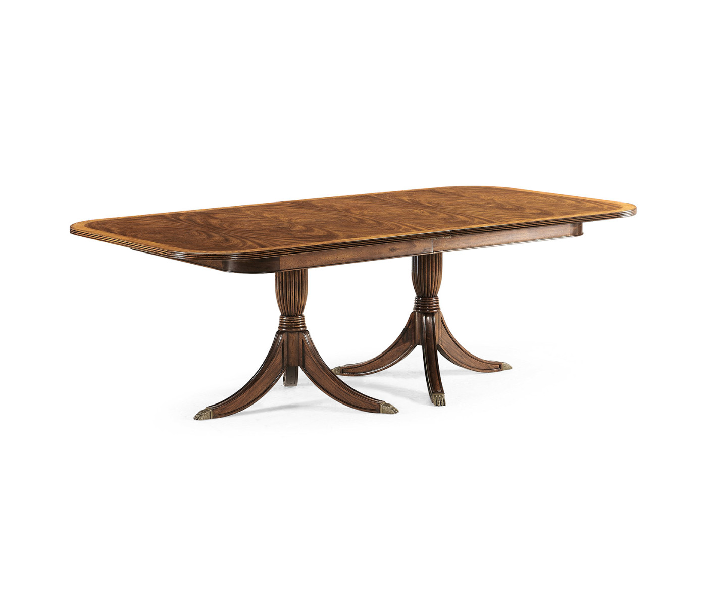 Windsor Two-Leaf Walnut Extending Dining Table
