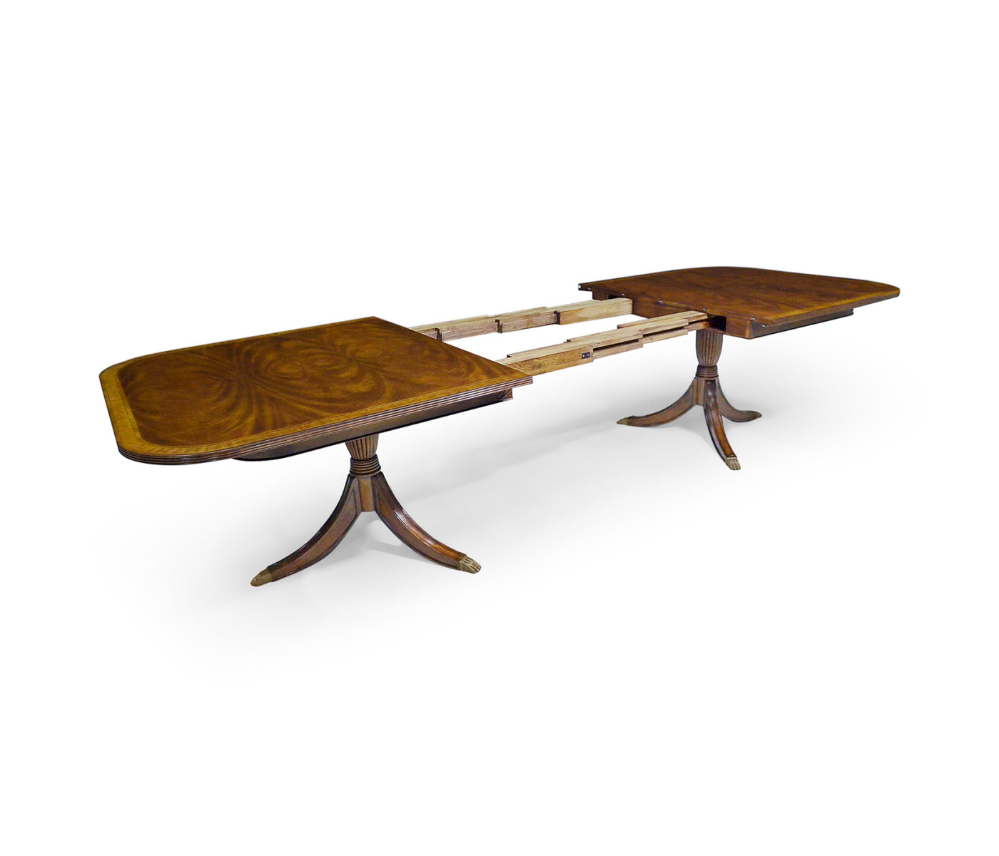 Windsor Two-Leaf Walnut Extending Dining Table
