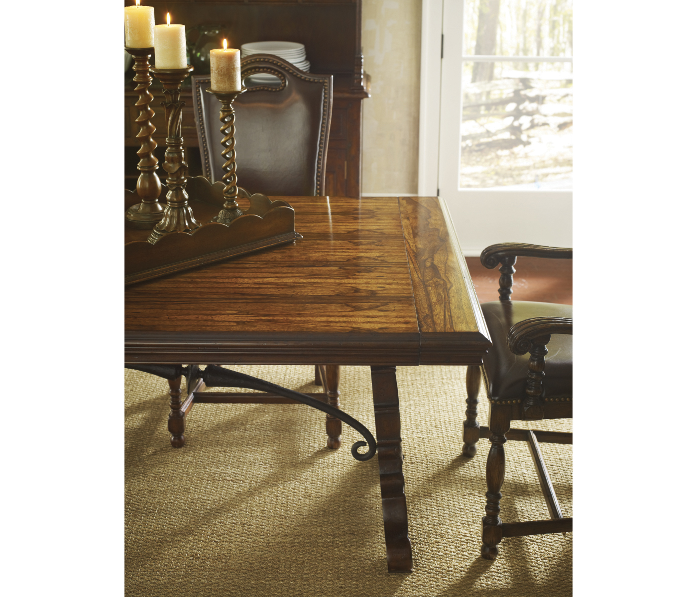 Pair of Twisted Light Walnut Candlesticks
