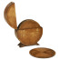 Circular Satinwood & Cutlery Inlay Placemat Box