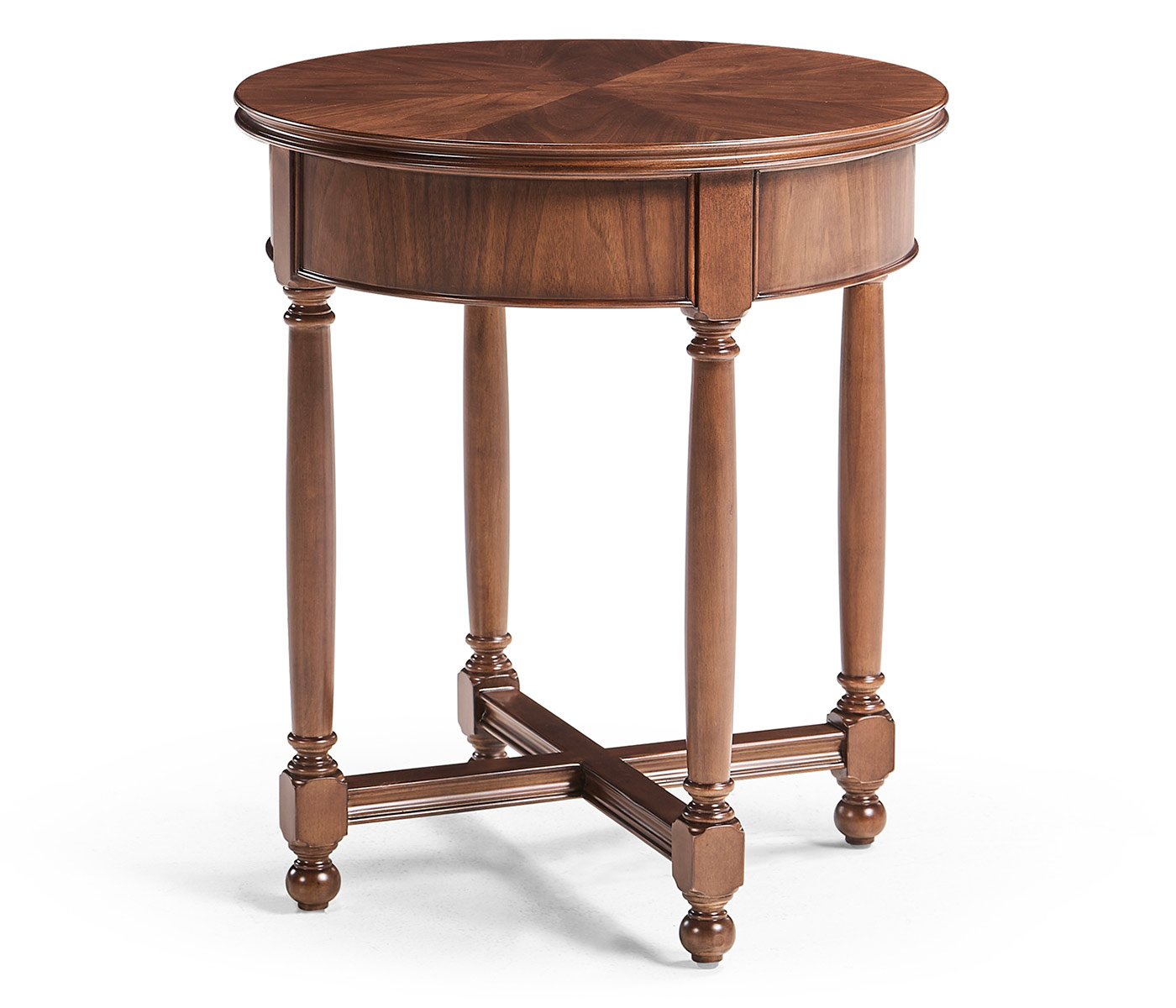 Parquet round lamp table