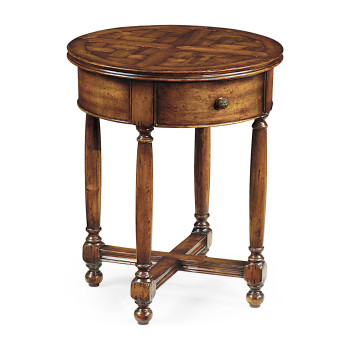 Parquet round lamp table