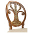 Sheraton Style Walnut & Gilded Oval Back Side Chair
