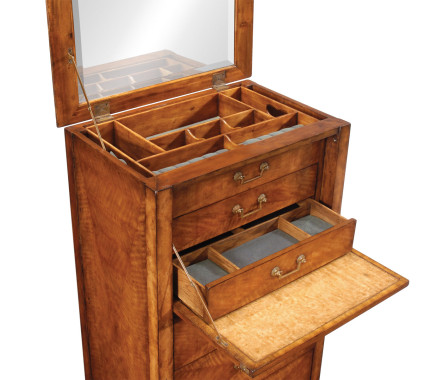 Satinwood chest of drawers vanity unit