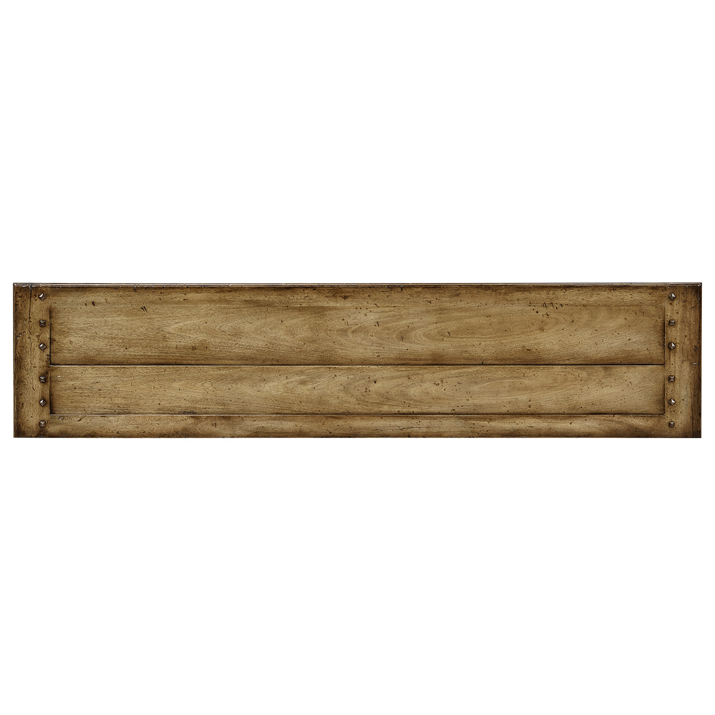 Casual Double Narrow Medium Driftwood Cabinet with Twin Cupboards